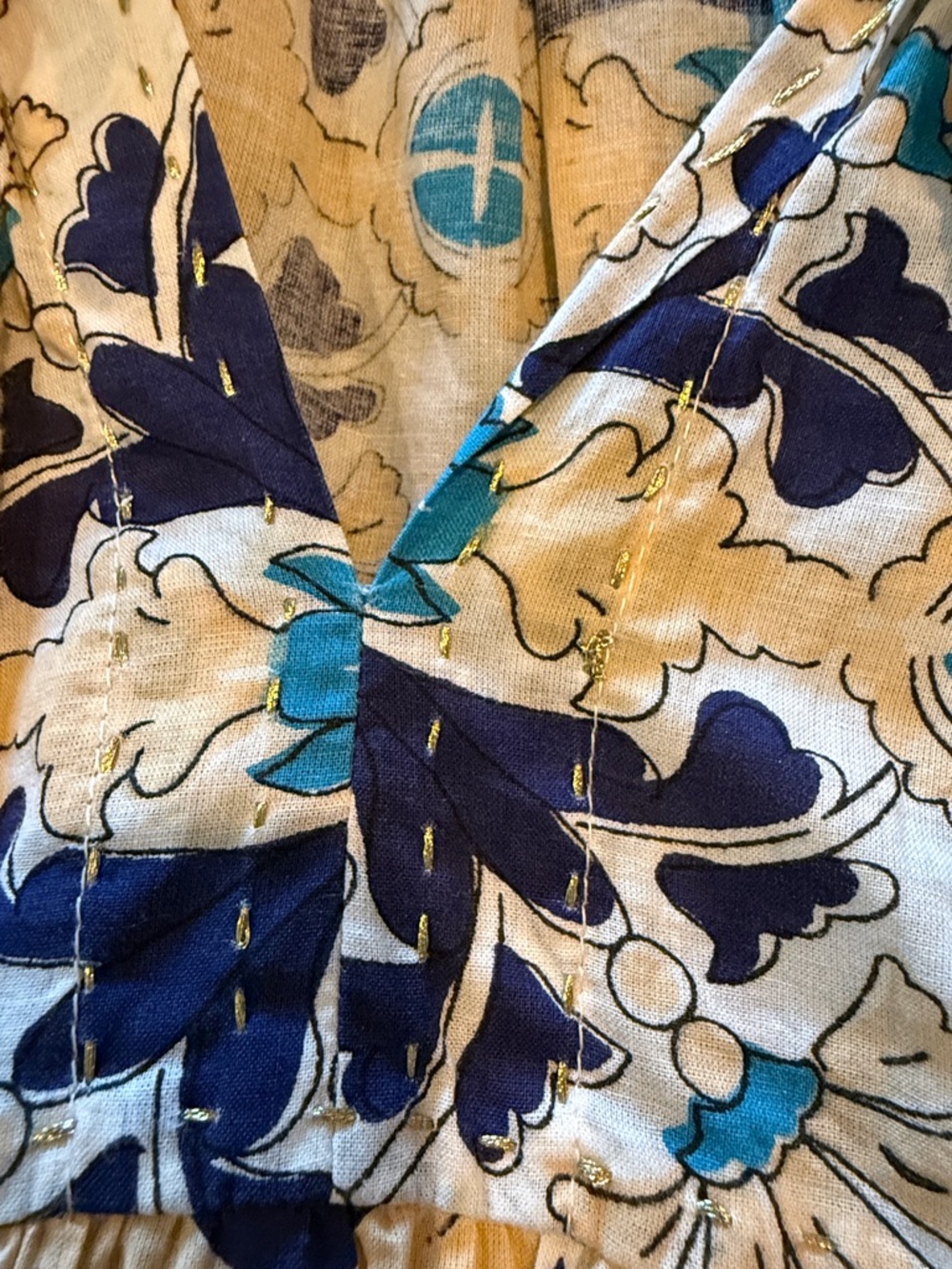 Anthropologie RO’S GARDEN Dress Sz L Sofia Sleeveless Coastal Grandmother Boho - Picture 11 of 15